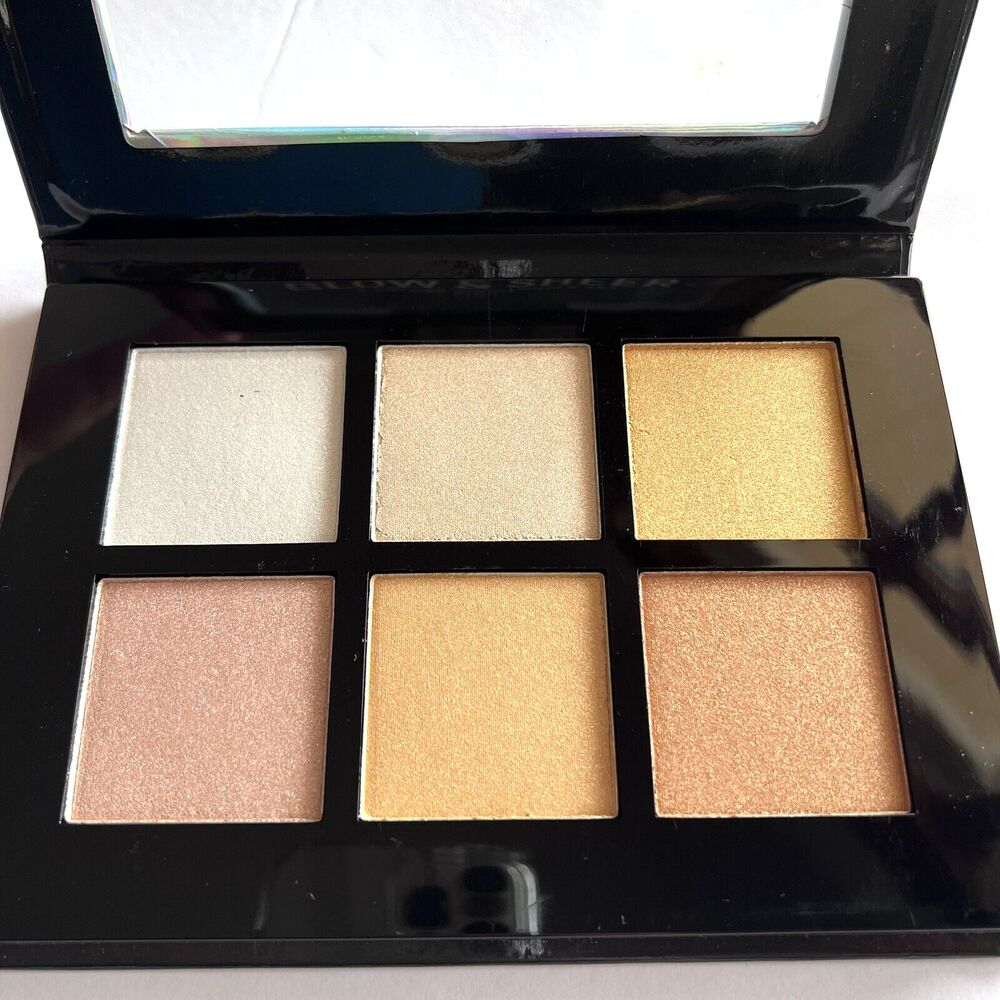 Celavi Glow & Sheer 6 Colors Highlighter Set Shimmer Palette New